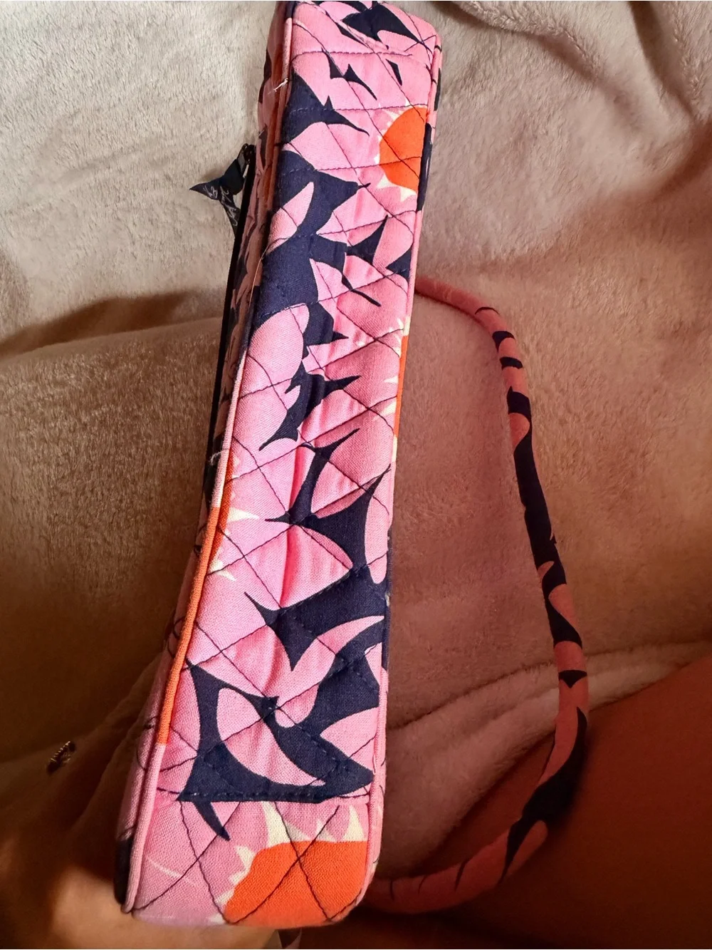 NWT Vera Bradley Pink Floral Quilted Shoulder Bag